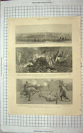 Original Old Antique Print 1898 Tirah Field Force Bindon Malakand Halsbury Her
