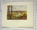 Original Old Antique Print Colour View Marlow Quarry Woods Quinton