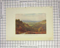 Original Old Antique Print Colour View Hindhead Punchbowl Landscape