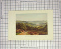 Original Old Antique Print Colour View Vale Albury St. Martha'S Hill