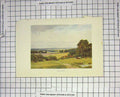 Original Old Antique Print Colour View Penn Bucks England Trees Cow Farm