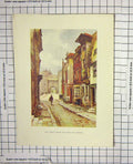 Original Old Antique Print Haslehust Colour Neil Gwyn House Henry Gateway 19th