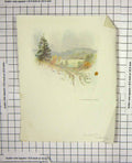 Original Old Antique Print Colour View Broadwater Forest Sussex England 19th