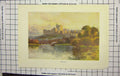 Original Old Antique Print Ref.899 Haslehust Colour View Windsor Castle London