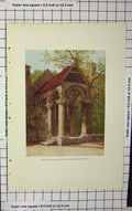 Antique Old Print Ref.906 Colour Norman Staircase King'S School Canterbury