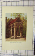 Antique Old Print Ref.907 Colour Norman Staircase King'S School Canterbury