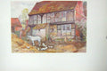 Original Old Antique Print Colour King'S Farm Chorley Wood England Herts