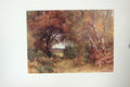 Original Old Antique Print Colour View Edge Wood Royal Common Trees