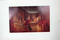 Original Old Antique Print Colour Interior Leicester Gallery Knole