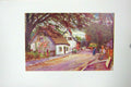 Original Old Antique Print Colour St. Michael'S On Wyre Rawcliffe England 19th