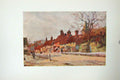 Original Old Antique Print Colour View Mayfield 1904 Street Houses 20th Century