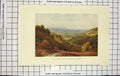Original Old Antique Print Colour Wide Stretch Gibbet Hindhead Mountains