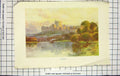 Original Old Antique Print Haslehust Colour Windsor Castle River Thames