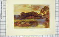 Original Old Antique Print Haslehust Colour View Pangbourne River House