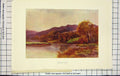 Original Old Antique Print Haslehust Colour View Streatly Hills Trees