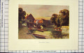 Old Antique Print Ref.917 Haslehust Colour View Folly Bridge Oxford River