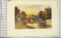 Old Antique Print Ref.918 Haslehust Colour View Folly Bridge Oxford River