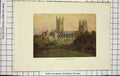 Original Old Antique Print Colour Canterbury Cathedral Architecture