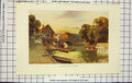 Antique Old Print Ref.919 Haslehust Colour View Folly Bridge Oxford England