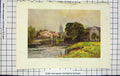 Old Antique Print Ref.921 Haslehust Colour View Marlow Lock River Church