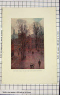 Original Old Antique Print Colour Eton Upper School Common Lane House London