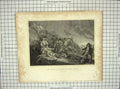 Original Old Antique Print Battle Bunker'S Hill Boston War Boilly