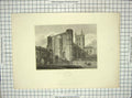 Original Old Antique Print Architecture St. Saviours Southwark Nash Storer