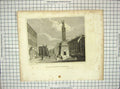 Original Old Antique Print Battl Monument Baltimore Archer Boilly