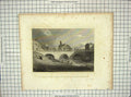 Original Old Antique Print Race Bridge Fair Mount Works Philadelphia Andrews