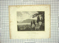 Original Old Antique Print View Newburgh Hills Woodcock Wall