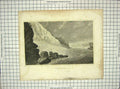Original Old Antique Print View Niagara Falls River Canada Archer
