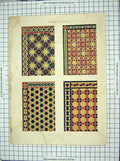 Original Old Antique Print Ref.925 Pattern Shapes Minton Leighton Brothers