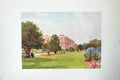 Original Old Vintage Print Colour C1920 Hampton Court Palace Architecture 20th