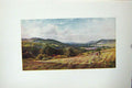 Original Old Vintage Print Colour C1920 View Vale Dorking England Farming 20th