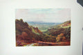 Original Old Vintage Print Colour C1920 View Hindhead England Countryside 20th