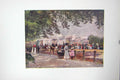 Original Old Vintage Print Colour C1920 Hyde Park Corner London England 20th