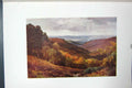 Original Old Vintage Print Colour C1920 Hindhead Punchbowl England 20th Century
