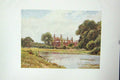 Original Old Vintage Print Colour C1920 View Eton Bucks England London 20th