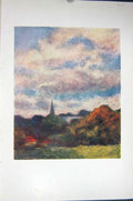 Original Old Vintage Print Colour C1920 Clifton Hampden Bridg Church England