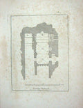 Original Old Antique Print 1776 Plan Hermitage Warkworth Hooper 18th Century