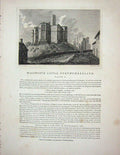 Original Old Antique Print 1773 Warkworth Castle Northumberland Sparrow 18th