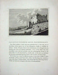 Original Old Antique Print 1773 Gate Tynemouth Castle Northumberland Godfrey