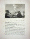 Original Old Antique Print 1772 Bildewas Abbey Shropshire England Godfrey 18th