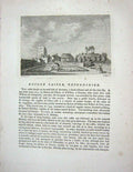 Original Old Antique Print 1775 Minster Lovel Priory Oxfordshire Hooper 18th