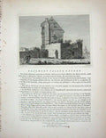 Original Old Antique Print 1776 Plan View Entrance Quarry Hole Guildford Castle