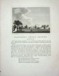 Original Old Antique Print 1775 Waverley Abbey Surrey England Hooper Godfrey