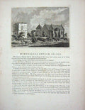Original Old Antique Print 1773 Fountain Abbey Yorkshire England Sparrow 18th