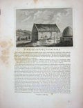 Original Old Antique Print 1774 Coverham Abbey Yorkshire England Godfrey 18th