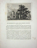 Antique Print Ref.867 1773 Monastery St. Agatha Richmond Yorkshire England