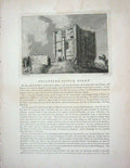 Original Old Antique Print 1772 Guildford Castle Surrey England Hall Engraving